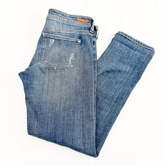 Pilcro and The Letterpress Hyphen Flower Embroidered Dark Wash Jeans Size 26 - Picture 8 of 8